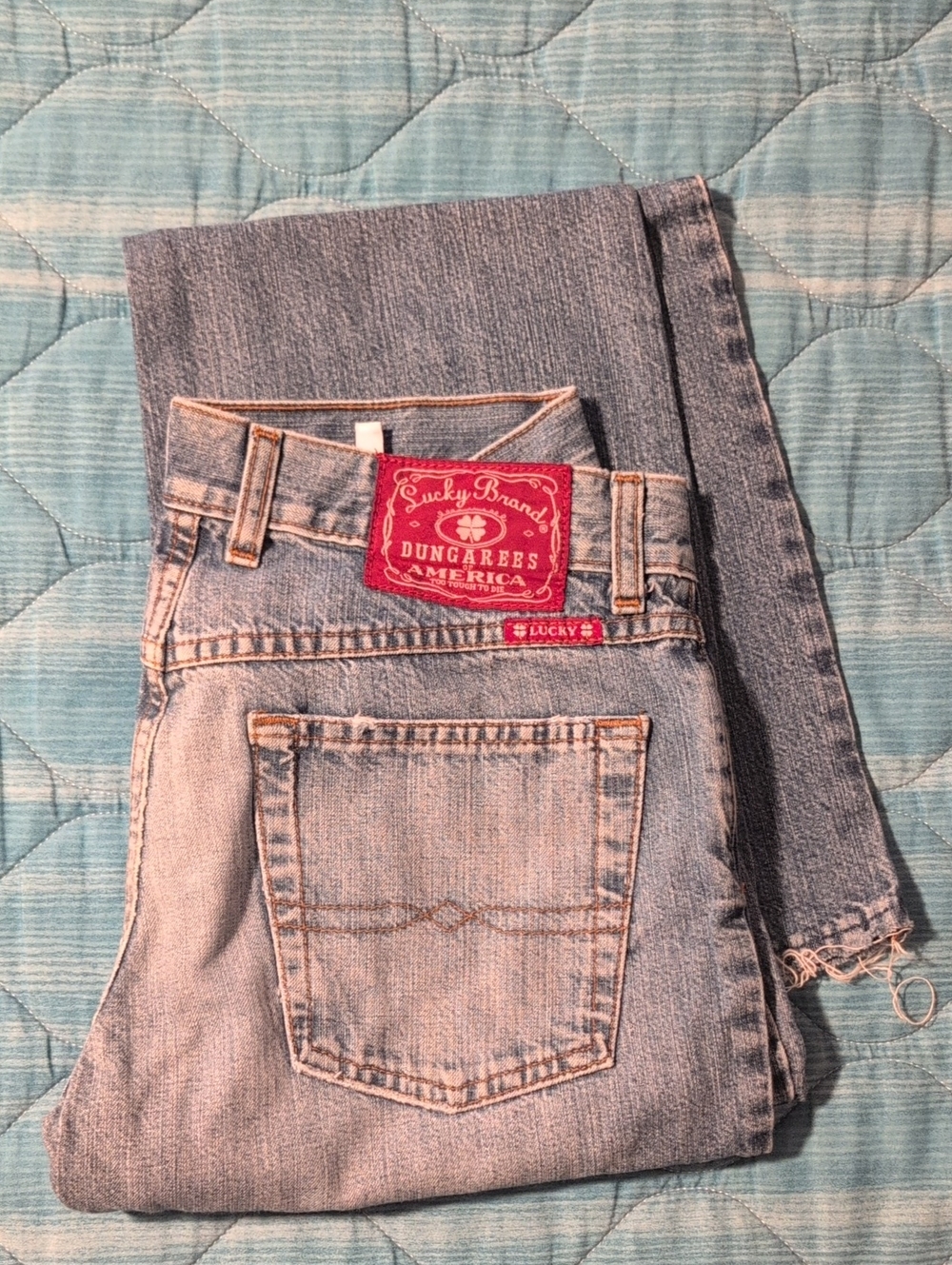 Lucky Brand Light Blue Women's High-Rise Jeans Dungarees